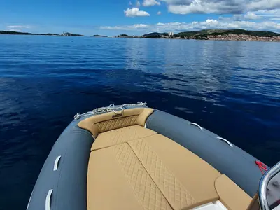 Deck of Salpa, a Salpa Soleil 20 motorboat at Grad Vodice, Croatia