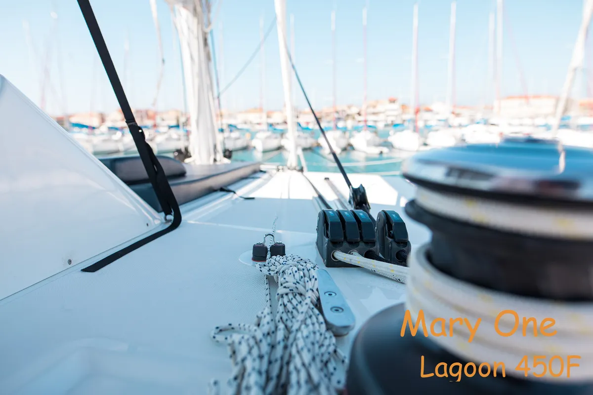 Mary One, a Lagoon 450 F catamaran at Municipal Unit of Palairos, Greece