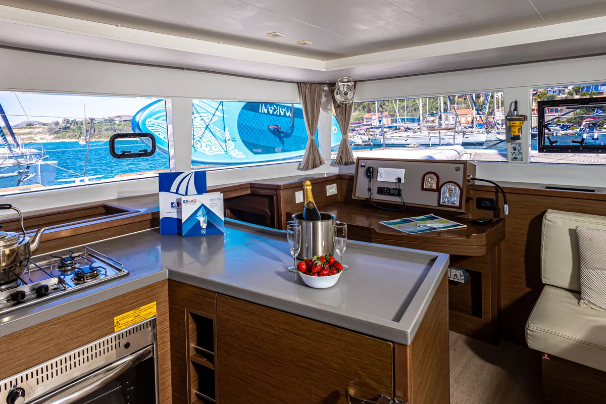 Cabin on Mary One, a Lagoon 450 F catamaran at Municipal Unit of Palairos, Greece