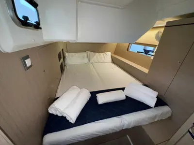 Cabin on Callisto, a Beneteau Oceanis 46.1 sailboat at Salerno, Italy