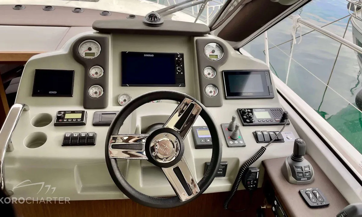 Spaceship, a Bavaria Virtess 420 Fly motor yacht at Punat, Croatia
