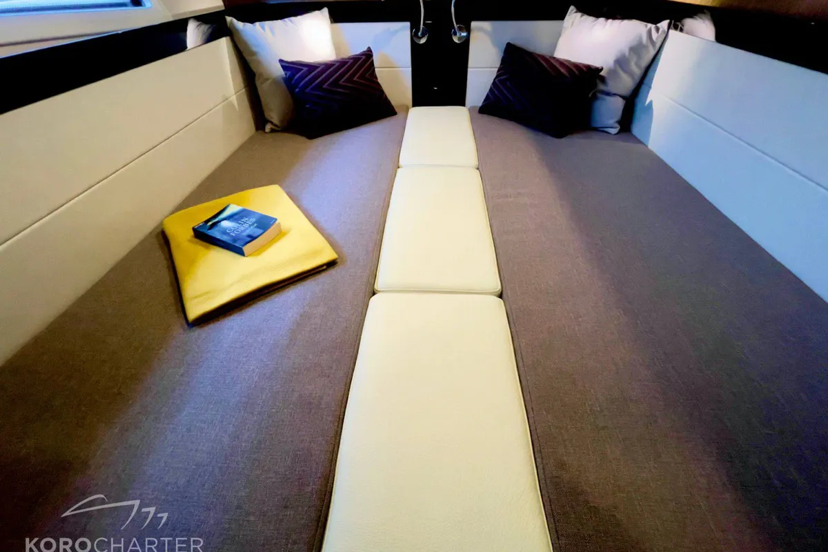 Spaceship, a Bavaria Virtess 420 Fly motor yacht at Punat, Croatia