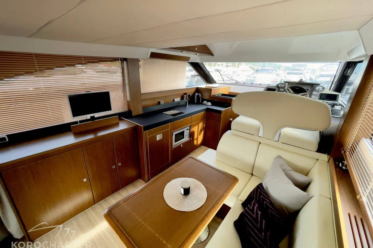 Spaceship, a Bavaria Virtess 420 Fly motor yacht at Punat, Croatia