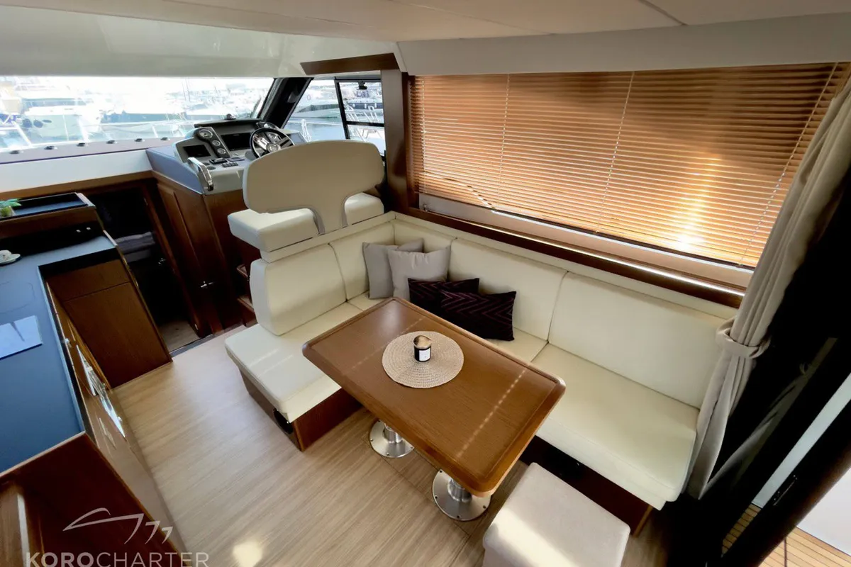 Spaceship, a Bavaria Virtess 420 Fly motor yacht at Punat, Croatia