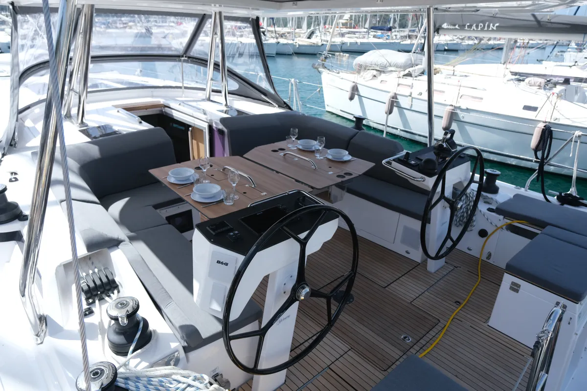 Daviana, a Bavaria C46 sailboat at Fethiye, Turkey