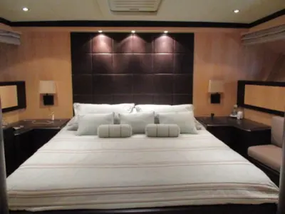 Cabin on Gagagri, a Gulet Mangusta 72 motor yacht at Salerno, Italy