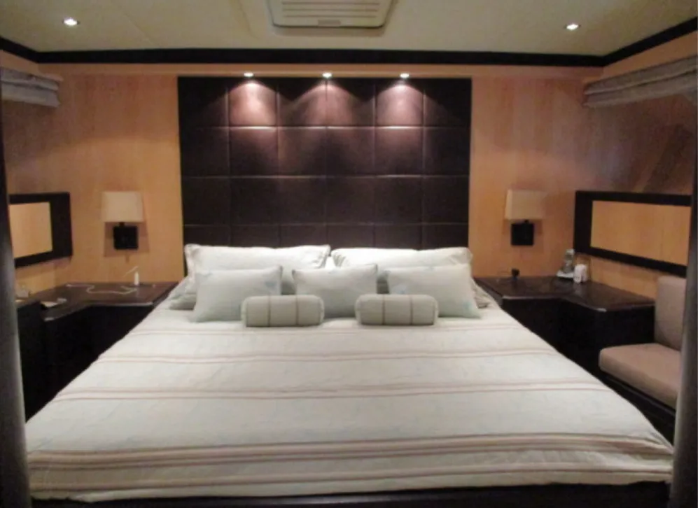 Cabin on Gagagri, a Gulet Mangusta 72 motor yacht at Salerno, Italy