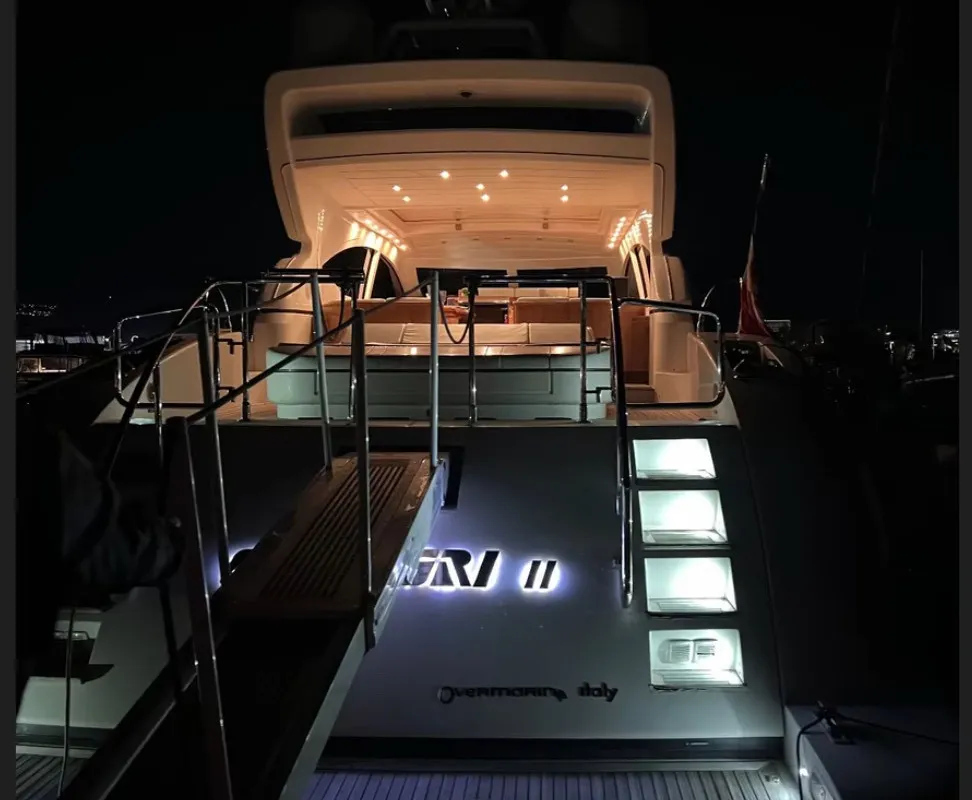 Exterior view of Gagagri, a Gulet Mangusta 72 motor yacht at Salerno, Italy