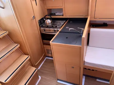 Galley of Amathea, a Jeanneau Sun Odyssey 319 sailboat at Volos, Greece