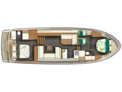 Floor plan of Op Jöck, a Gulet x-reuse motorboat at Kinrooi, Belgium