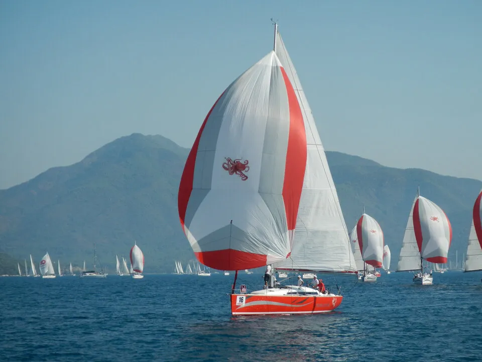 Exterior view of White Butterfly, a AD Boats Salona 41 sailboat at Marmaris, Turkey