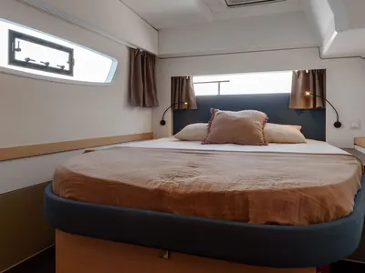 Cabin on Amapola, a Fountaine Pajot Astrea 42 catamaran at Cannigione, Italy