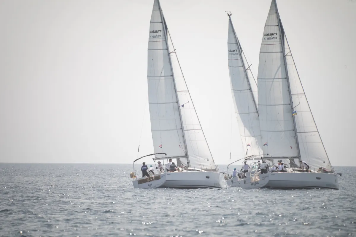 Exterior view of Alisa, a Elan E4 sailboat at Betina, Croatia