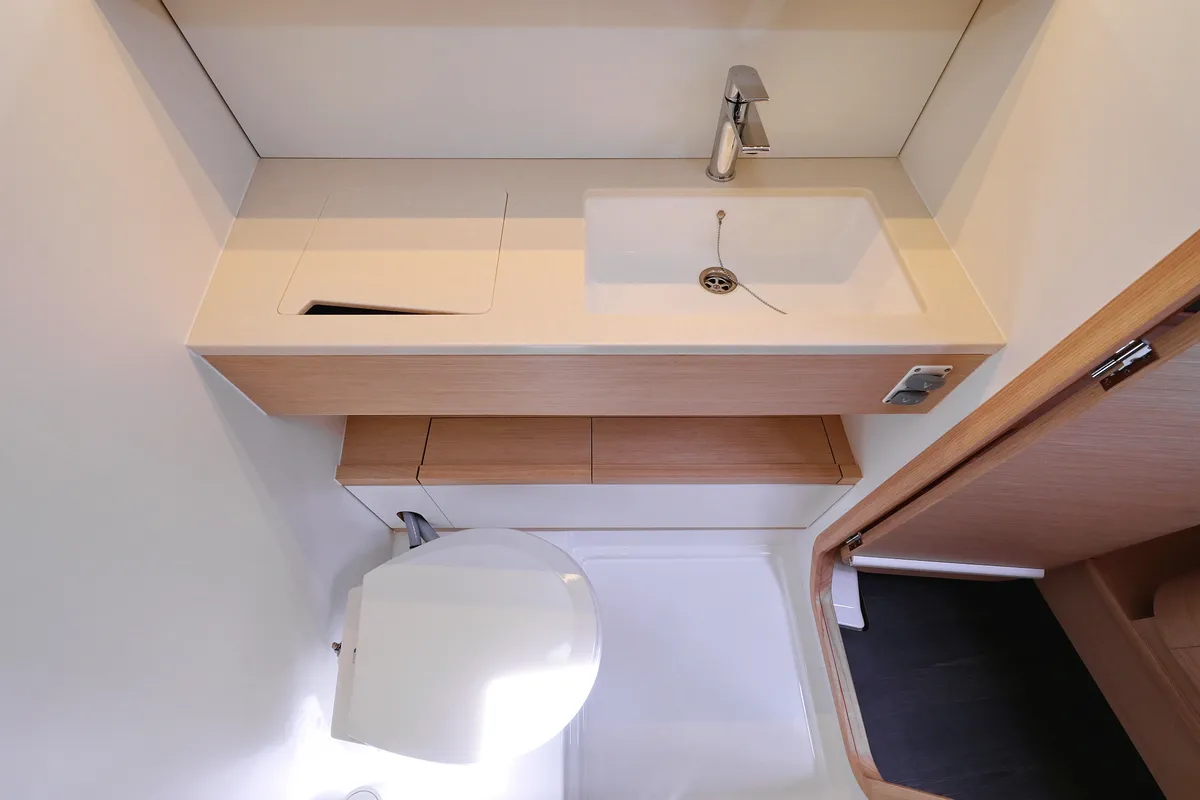 Galley of No Worries, a Dufour 41 sailboat at Grad Biograd na Moru, Croatia
