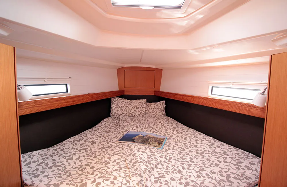 Cabin on Chilly Lilly, a Bavaria Cruiser 37 sailboat at Llucmajor, Spain