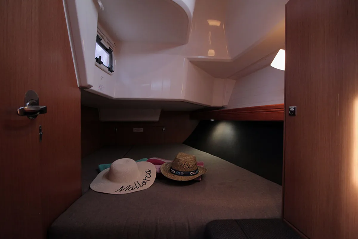 Cabin on Chilly Lilly, a Bavaria Cruiser 37 sailboat at Llucmajor, Spain