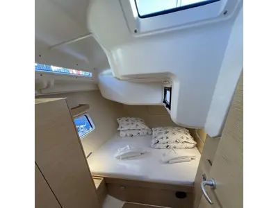 Cabin on Sea Dream, a Hanse 418 sailboat at Rogoznica, Croatia