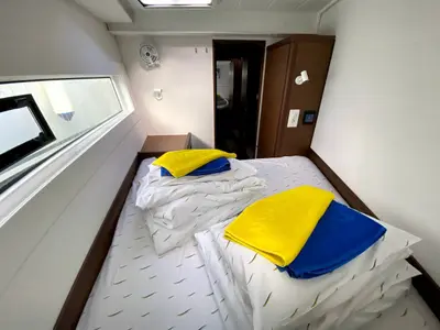 Cabin on Heroina, a Lagoon 40 catamaran at Dubrovnik, Croatia