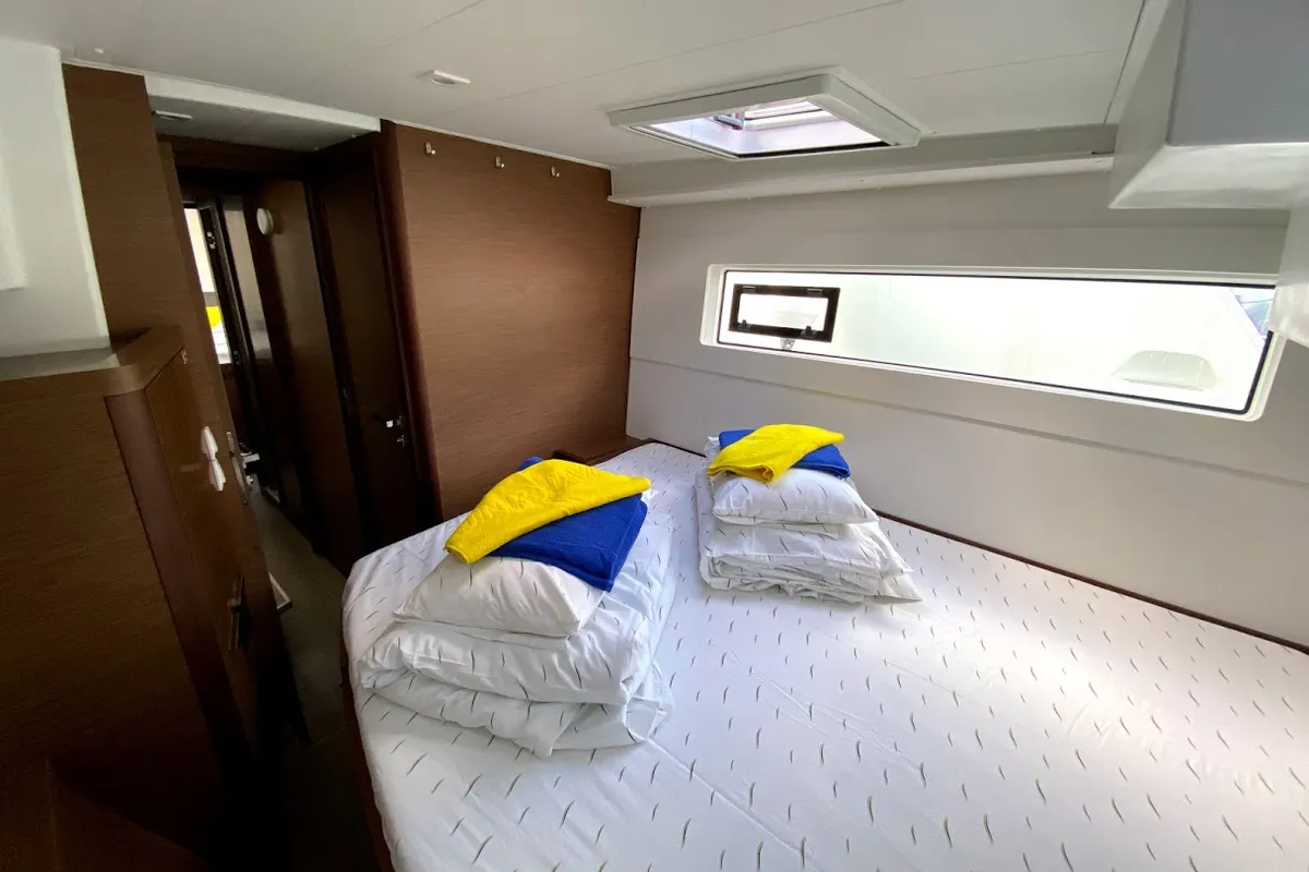 Cabin on Heroina, a Lagoon 40 catamaran at Dubrovnik, Croatia