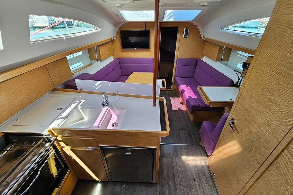 Galley of Orca.I, a Elan Impression 40 sailboat at Izola / Isola, Slovenia