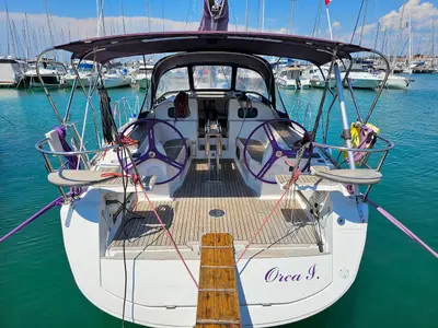 Cockpit of Orca.I, a Elan Impression 40 sailboat at Izola / Isola, Slovenia