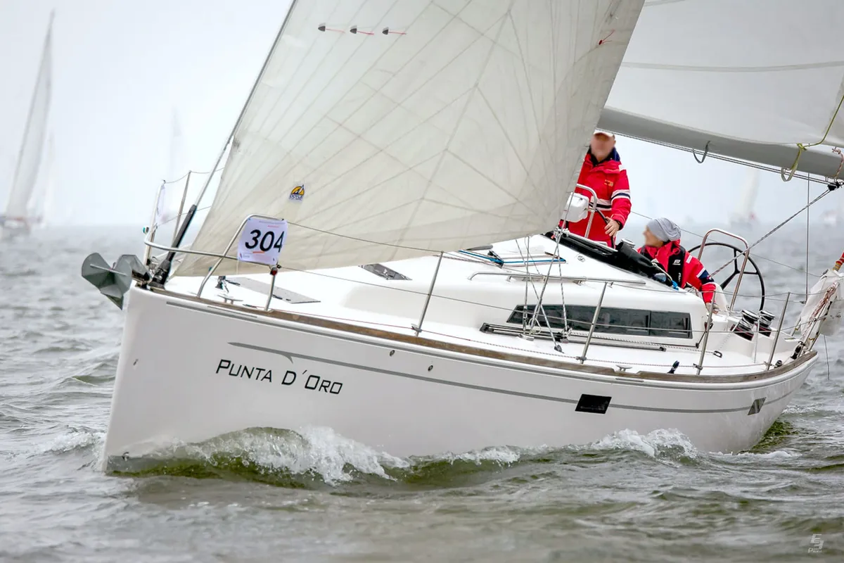 Exterior view of Punta D'Oro, a AD Boats Salona 38 sailboat at Heiligenhafen, Germany