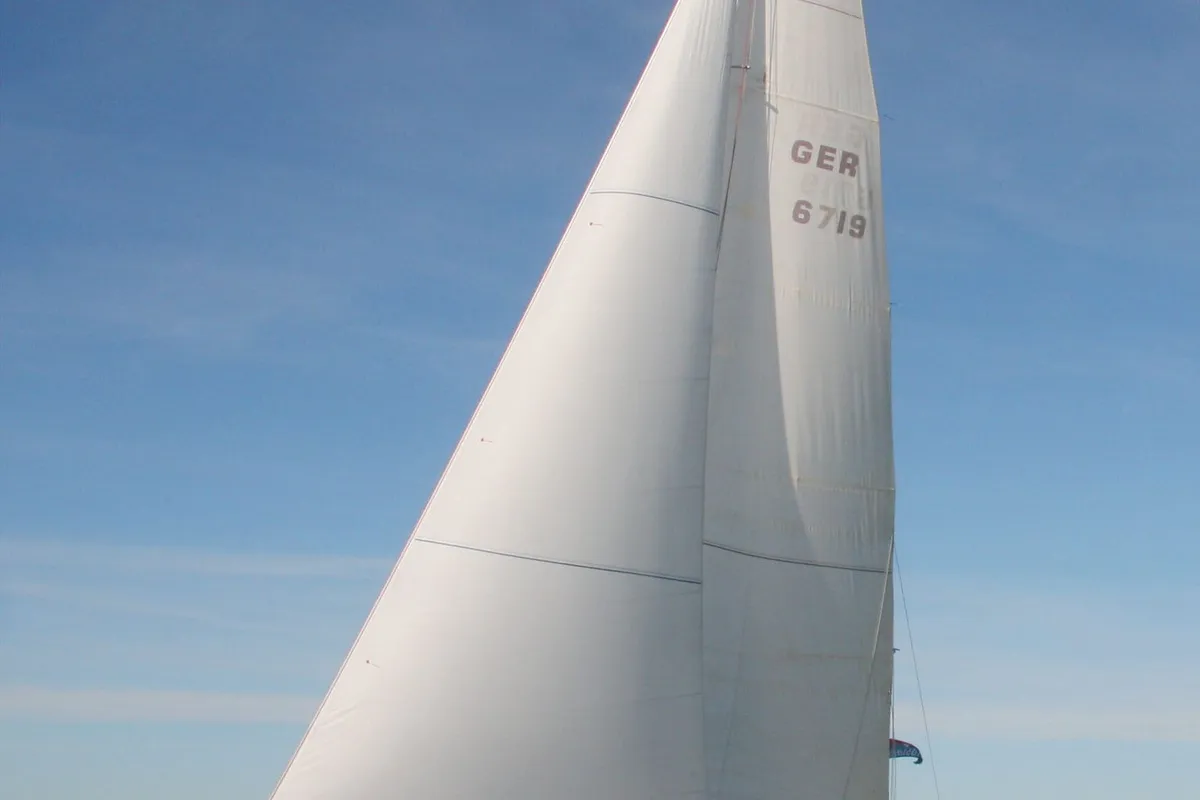 Exterior view of Punta D'Oro, a AD Boats Salona 38 sailboat at Heiligenhafen, Germany