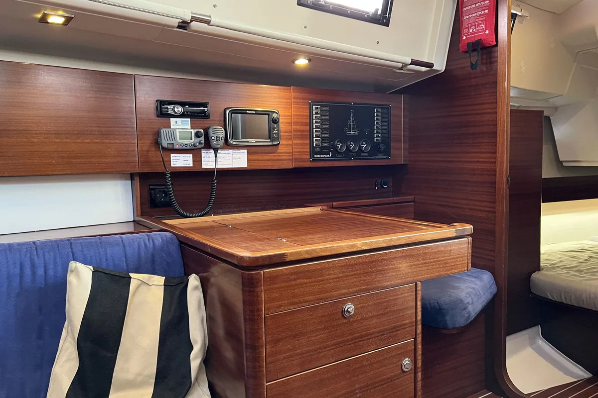 Salon of Punta D'Oro, a AD Boats Salona 38 sailboat at Heiligenhafen, Germany