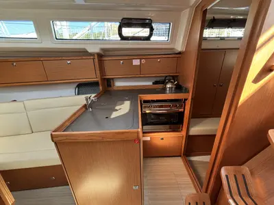 Galley of 3 Lune, a Bavaria Cruiser 34 sailboat at Grad Pula, Croatia