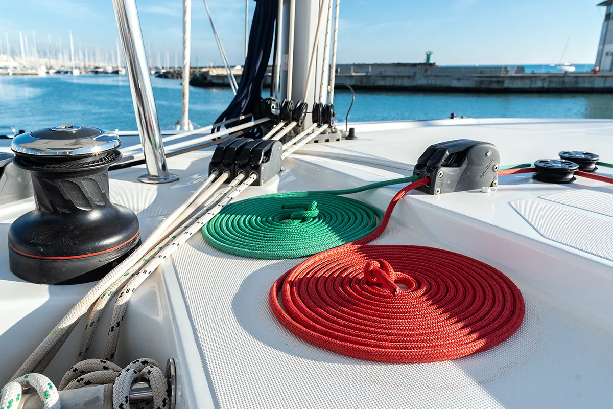 Beatrix, a Lagoon 42 catamaran at Cagliari, Italy
