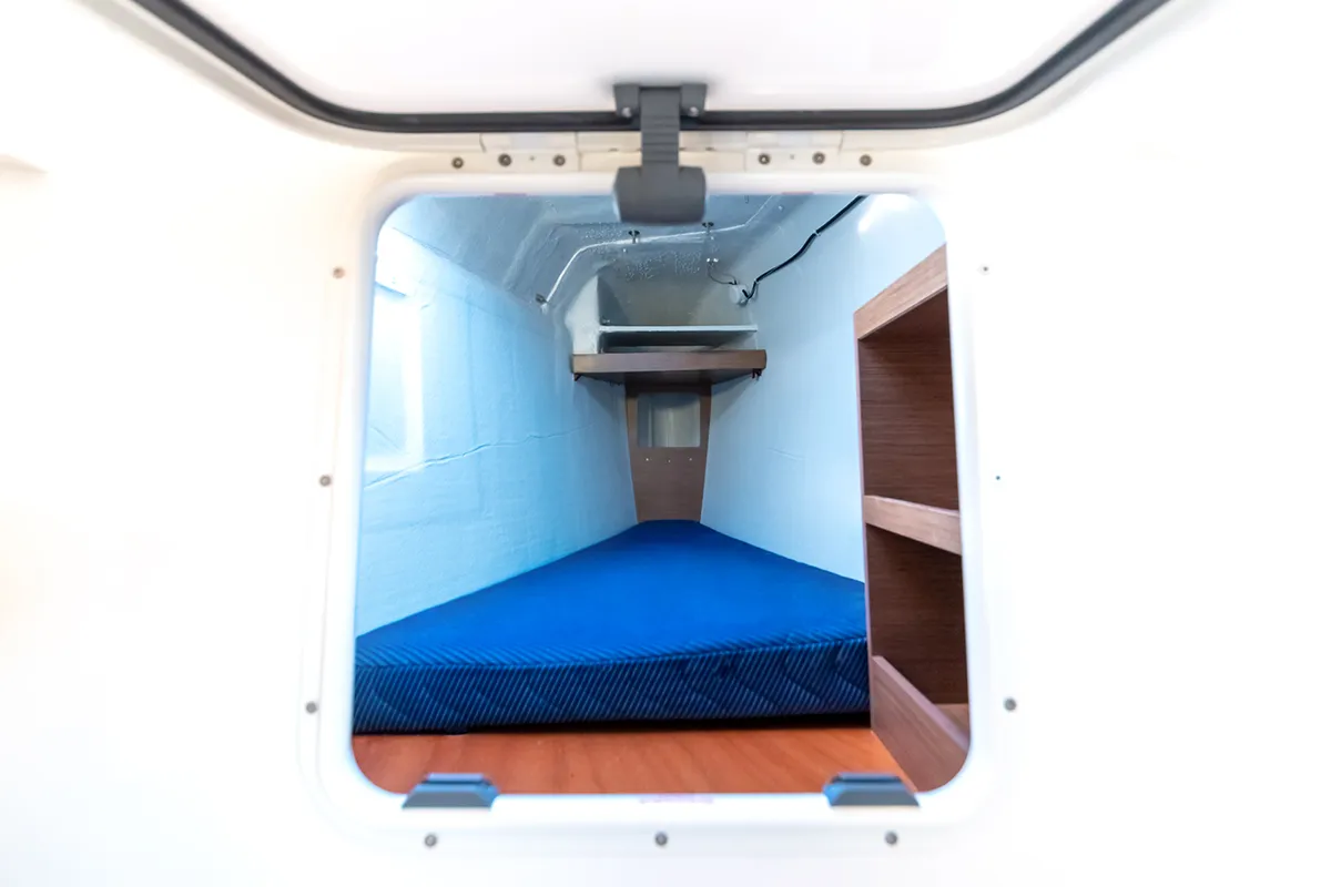 Cabin on Beatrix, a Lagoon 42 catamaran at Cagliari, Italy