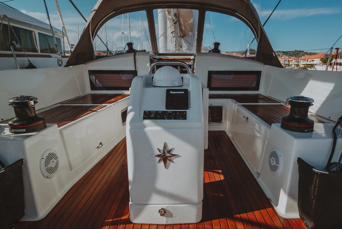 Cabin on Eleni, a Jeanneau Sun Odyssey 440 sailboat at Sithonia Municipal Unit, Greece