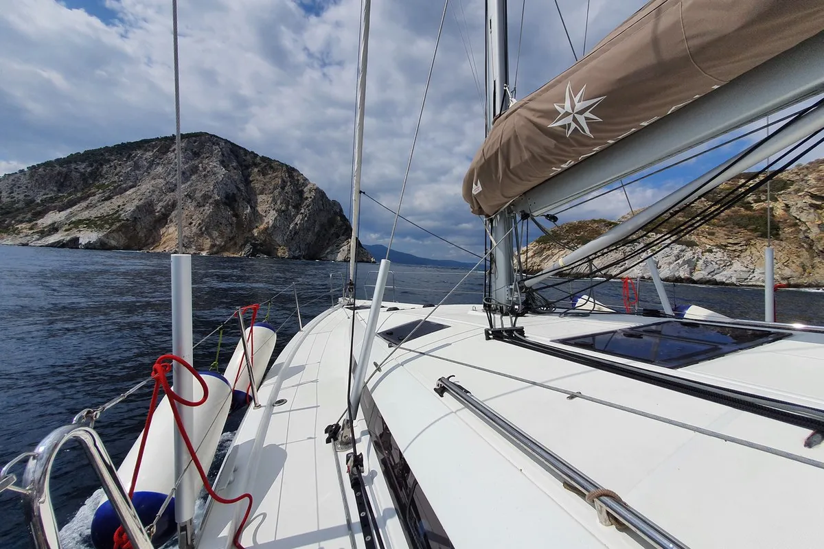 Cabin on Eleni, a Jeanneau Sun Odyssey 440 sailboat at Sithonia Municipal Unit, Greece