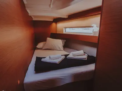 Cabin on Eleni, a Jeanneau Sun Odyssey 440 sailboat at Sithonia Municipal Unit, Greece