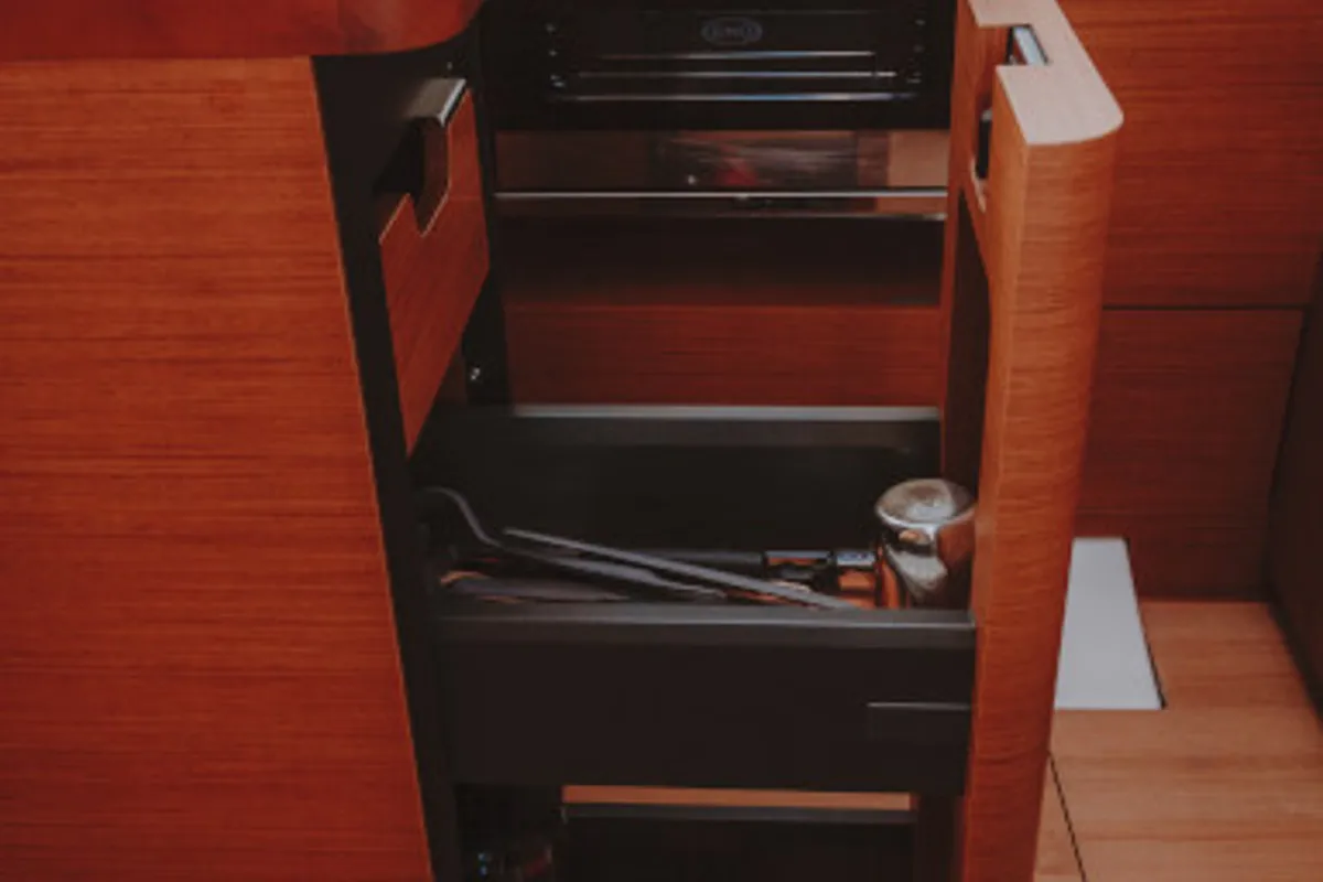 Galley of Eleni, a Jeanneau Sun Odyssey 440 sailboat at Sithonia Municipal Unit, Greece