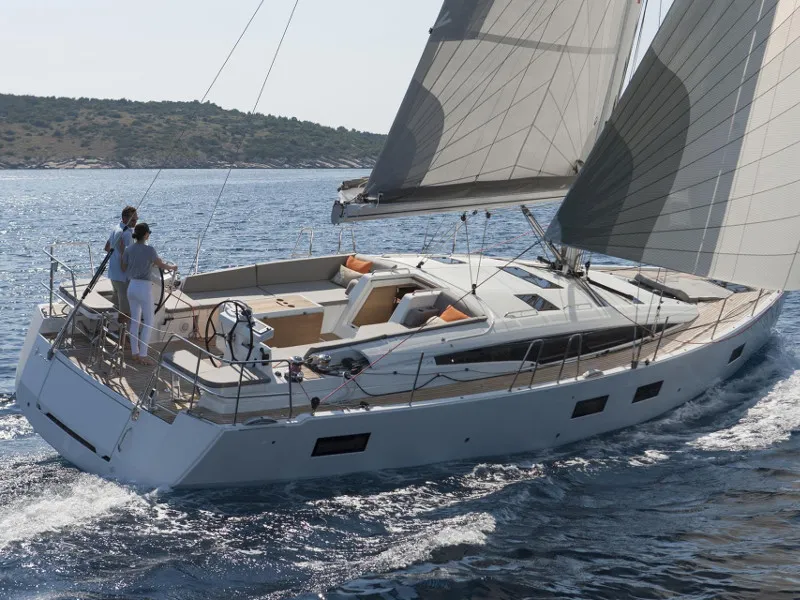 Exterior view of Yelmo Crb, a Jeanneau 54 sailboat at Alameda, United States