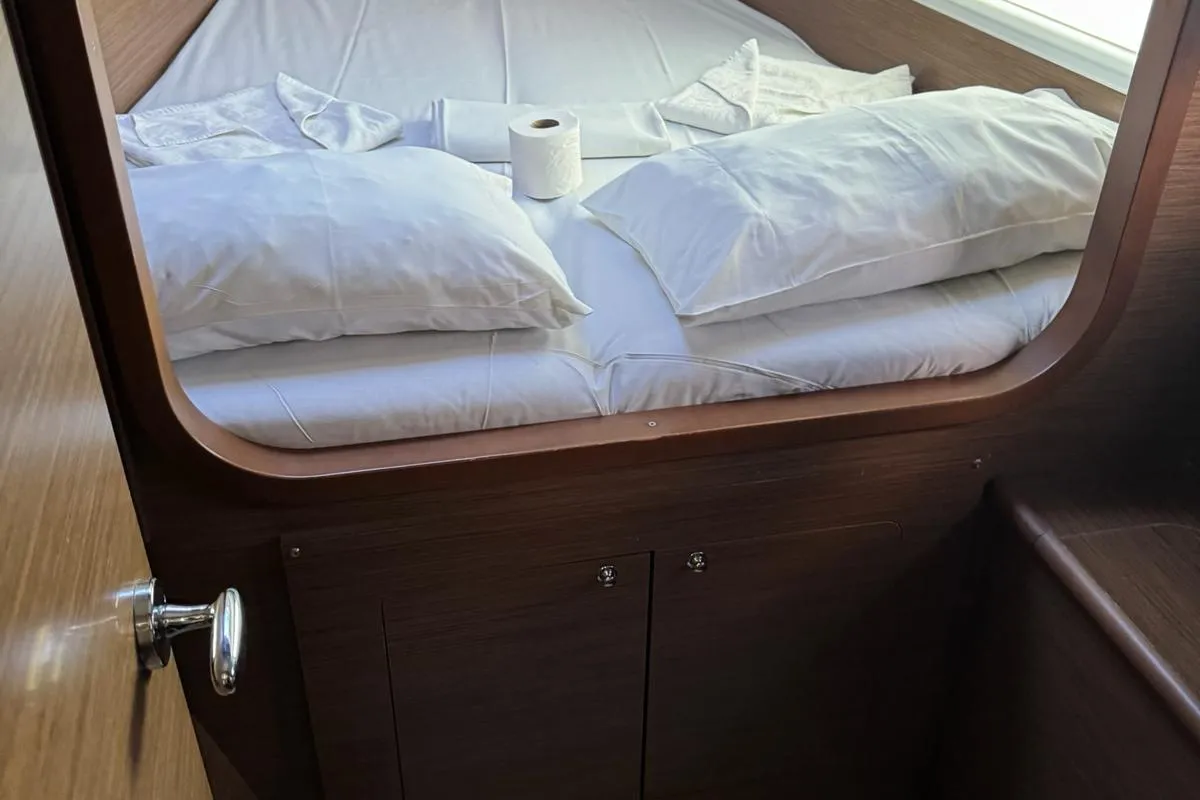 Cabin on Puma I, a Lagoon 380 catamaran at Alameda, United States