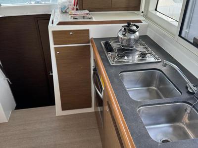 Galley of Puma I, a Lagoon 380 catamaran at Alameda, United States