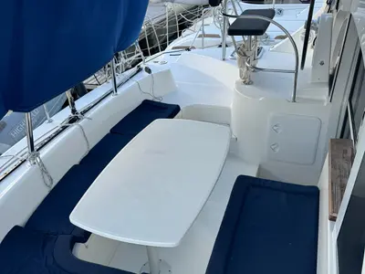 Deck of Puma I, a Lagoon 380 catamaran at Alameda, United States