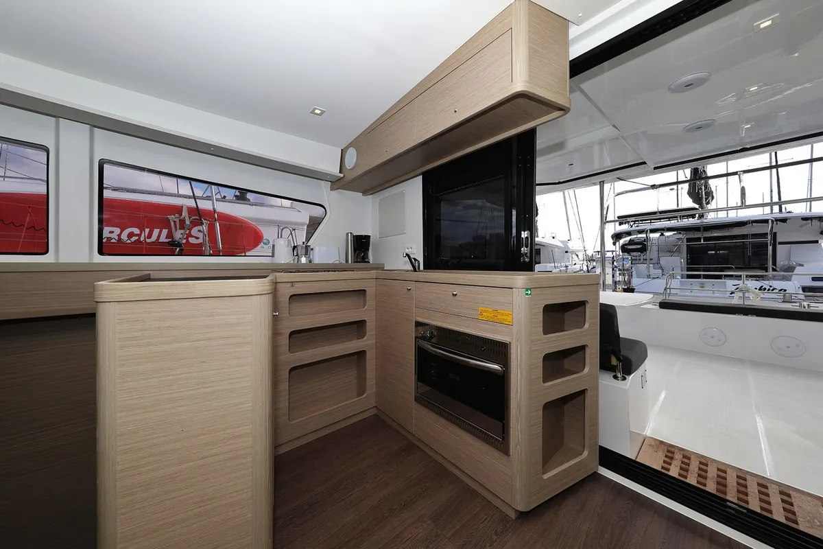 Galley of Lagoon 42, a catamaran at Sukošan, Croatia
