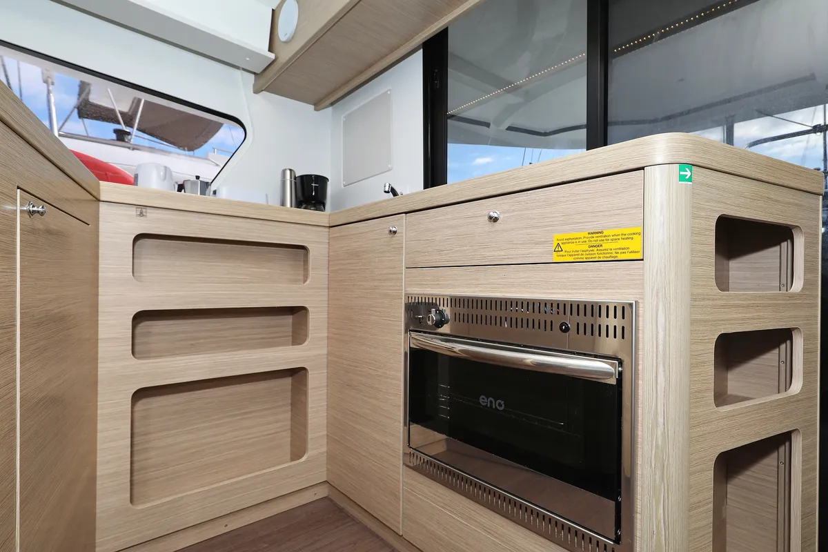 Galley of Lagoon 42, a catamaran at Sukošan, Croatia