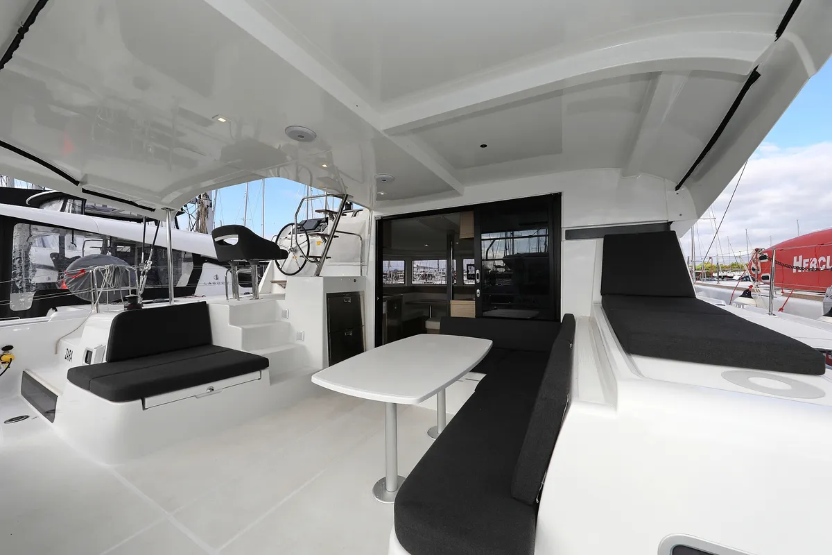 Galley of Lagoon 42, a catamaran at Sukošan, Croatia