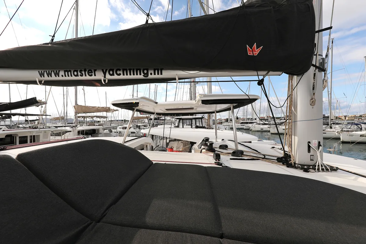 Exterior view of Lagoon 42, a catamaran at Sukošan, Croatia