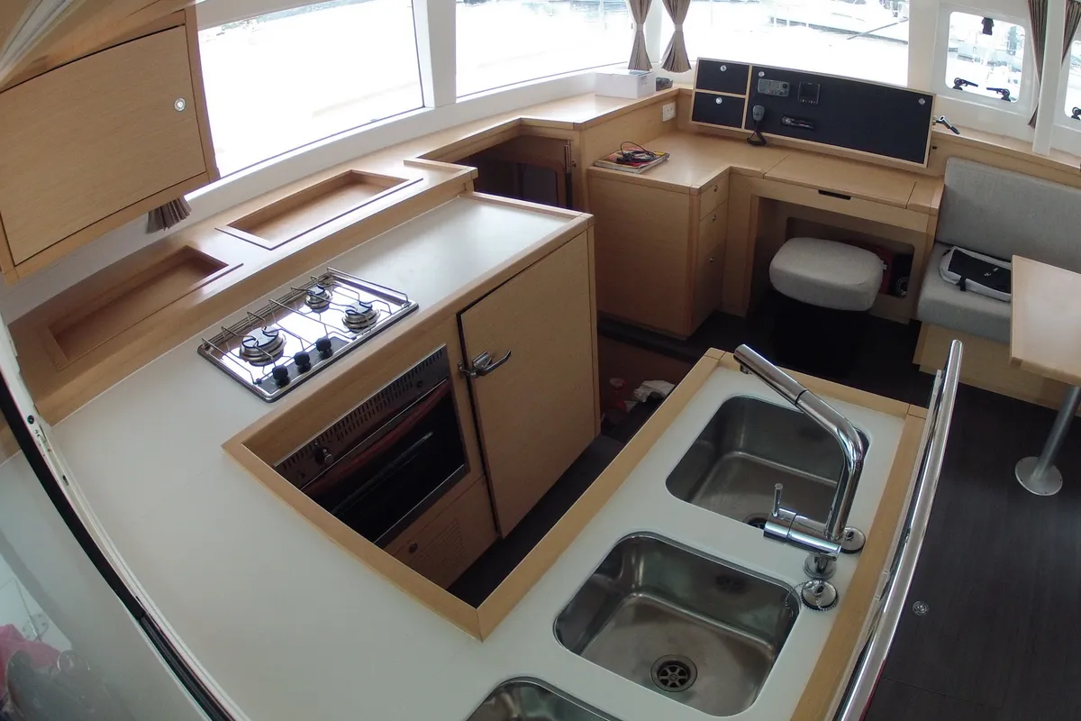 Galley of Bevanda, a Lagoon 450 catamaran at Općina Medulin, Croatia