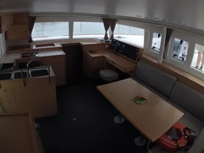 Salon of Bevanda, a Lagoon 450 catamaran at Općina Medulin, Croatia
