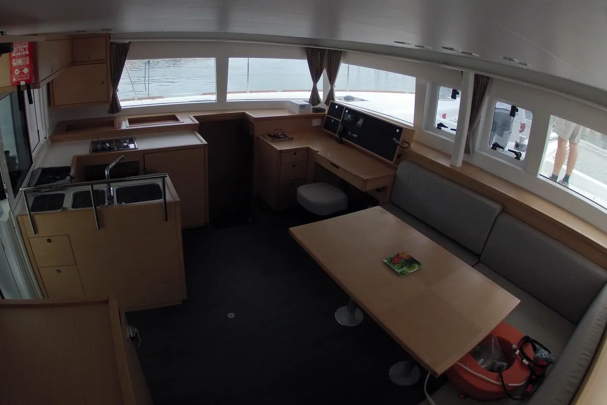 Salon of Bevanda, a Lagoon 450 catamaran at Općina Medulin, Croatia
