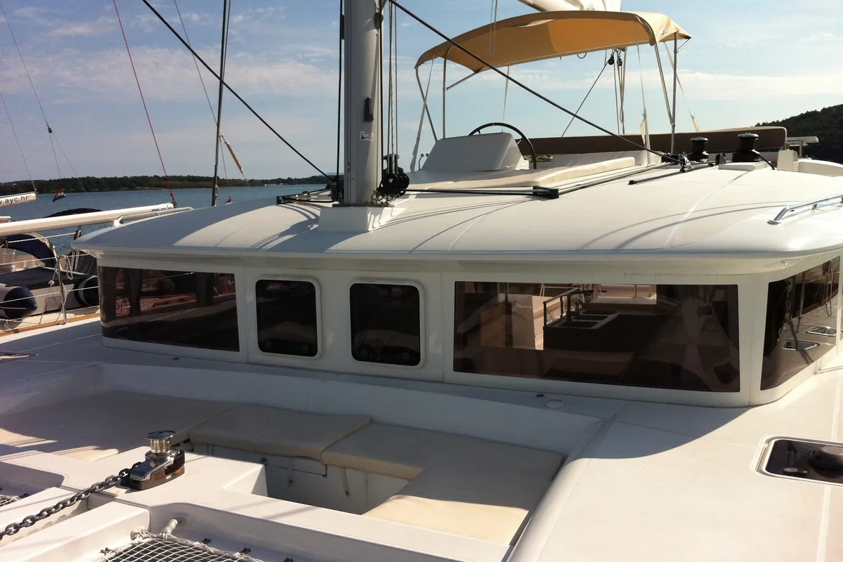 Deck of Bevanda, a Lagoon 450 catamaran at Općina Medulin, Croatia
