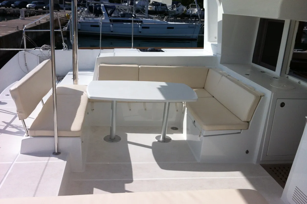 Deck of Bevanda, a Lagoon 450 catamaran at Općina Medulin, Croatia