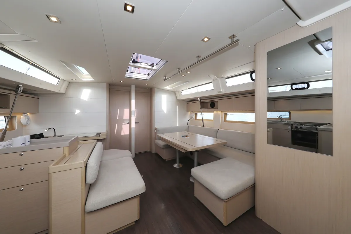 Salon of Jupiter, a Beneteau Oceanis 51.1 sailboat at Grad Biograd na Moru, Croatia