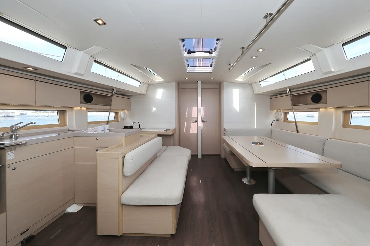 Salon of Jupiter, a Beneteau Oceanis 51.1 sailboat at Grad Biograd na Moru, Croatia